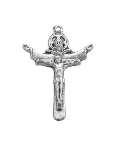1 1/4" Silver Oxidized Trinity Cross