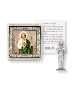 Saint Jude Pocket Statue with Holy Card in a Clear Pouch-P65