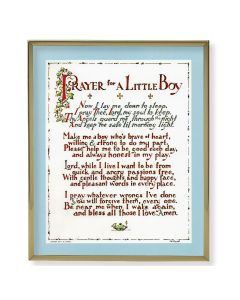 8" x 10" Gold Plaque Frame with a Prayer for Little Boy Print