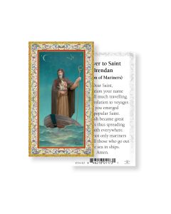 Saint Brendan Holy Card