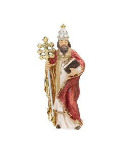 4" Cold Cast Resin Hand Painted Statue of Saint Gregory in a Deluxe Window Box-P65
