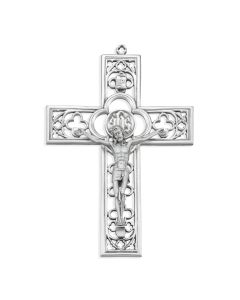6" x 4 1/4" Cathedral Touch Crucifix Cross in Genuine Pewter