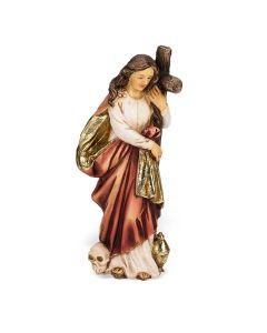 4" Cold Cast Resin Hand Painted Statue of Saint Mary Magdalene in a Deluxe Window Box-P65