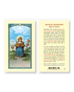 Oracion a Santo Nino De Atocha Holy Card