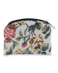 Yellow and Red Brocade Rosary Case