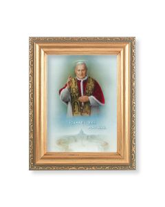 5.5" x 7" Antique Gold Frame with a Saints John Paul II and John XXIII Print