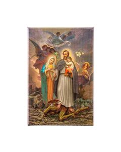 2" x 3" Saint Joseph Magnetic Laminated Plaque