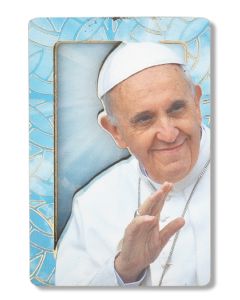 Pope Francis Magnetic Standing Wooden Multi-Dimensional Plaque. Sold In Inc. Of 3