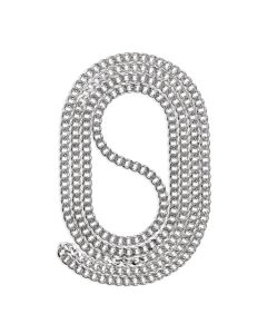 24" Endless Stainless Rhodium Chain