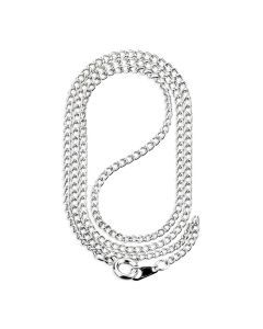 16" Chain- Brass Imitation Rhodium Plating  with Spring Ring 