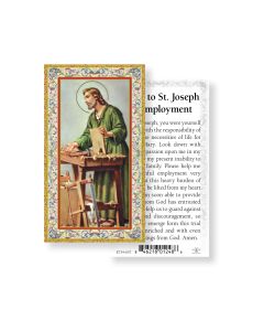 Saint Joseph Employment Prayer Holy Card
