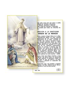Our Lady of Mercy Holy Card in Spanish