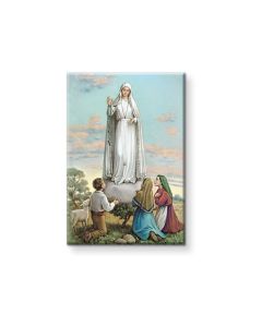 2" x 3" Our Lady of Fatima Magnetic Laminated Plaque