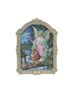 5" Cathedral 3D Plaque Guardian Angel on Bridge