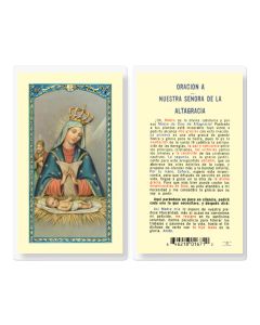 Oracion a Nuestra Senora de la Altagracia Holy Card