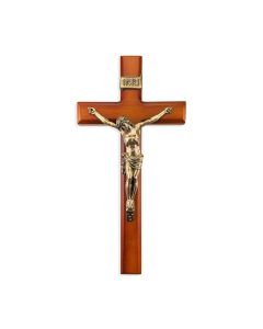12" Two Tone Cross with Museum Gold Finish Corpus