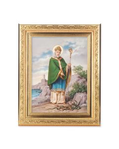 8 1/4" x 10 1/4" Gold Ornate Frame with a 6" x 8" Saint Patrick Print