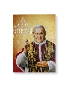 3" x 4" Saint John XXIII Gold Embossed Wood Plaque