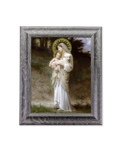 10 1/2" x 12 1/2" Grey Oak Finish Frame with an 8" x 10" Bouguereau: Divine Innocence Print