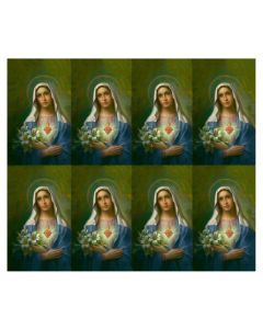 Immaculate Heart of Mary Eight-Up Micro Perforated Holy Cards