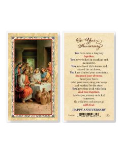 On Your Anniversary Laminated Holy Card. Inc. of 25