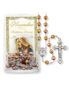 November Topaz Birthstone Rosary-P65