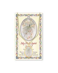 Holy Spirit Epoxied Patron Saint Medal and a 18" Chain