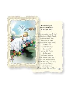 Baptism Boy Holy Card