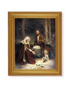 10" x 12" Gold Leaf Finish Beveled Frame with 8" x 10" Holy Family Textured Art