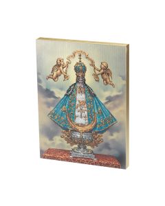 Virgen San Juan Textured Wood Plaque