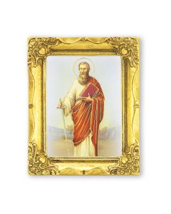 3" x 2" Antique Gold Frame with Saint Paul Print-P65