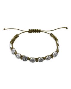 Saint Benedict Blessed Bead Cord Bracelet