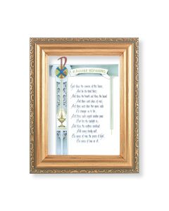 5.5" x 7" Antique Gold Frame with a House Blessing Print