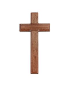 7" WALNUT WOOD CROSS BOXED