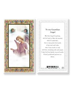 Guardian Angel - Protection Laminated Holy Card