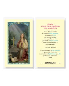 Oracion a Santa Maria Magdalena Holy Card