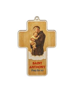 Saint Anthony Laser Cut Wood Cross