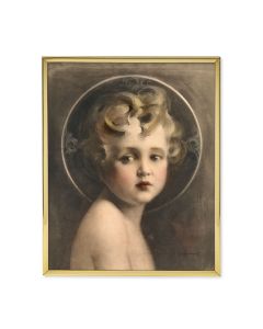 8" x 10" Gold Plaque Frame with a Chambers: Light of World Print