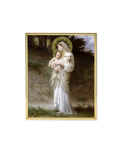 8" x 10" Gold Plaque Frame with a Bouguereau: Divine Innocence Print