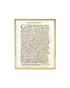 8" x 10" Gold Plaque Frame with a Desiderata Print
