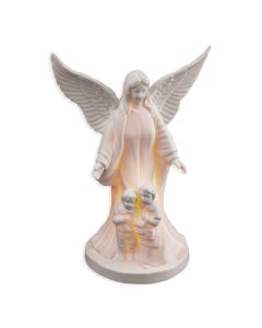 Guardian Angel with Children Porcelain Night Light