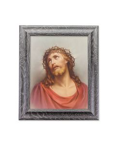 10 1/2" x 12 1/2" Grey Oak Finish Frame with an 8" x 10" Christ In Agony Print