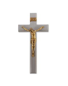 11" Grey Cross with Museum Gold Tone Corpus