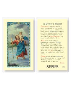 Saint Christopher Driver's Prayer Holy Card