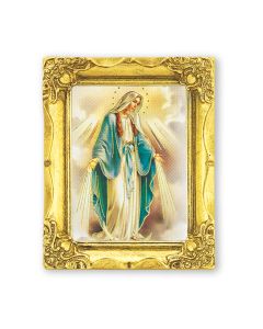 3" x 2" Antique Gold Frame with Our Lady of Grace Print-P65
