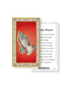 Serenity Prayer Holy Card