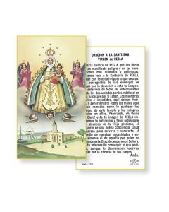 Virgen de Regla Holy Card in Spanish