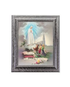 10 1/2" x 12 1/2" Grey Oak Finish Frame with an 8" x 10" Our Lady of Fatima Print