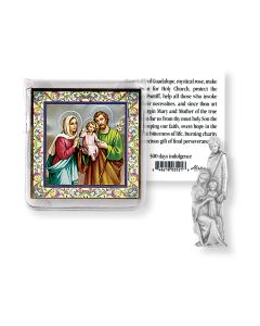 The Holy Family Pocket Statue with Holy Card in a Clear Pouch-P65