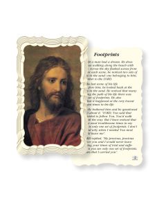Footprints Holy Card